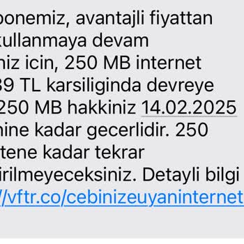 Vodafone Onaysız Yüksek Fiyatlı İnternet Paketi Sorunu