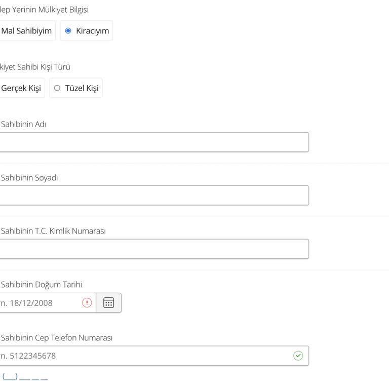 E-Devlet Üzerinden Başvuru Sürecinde Kiracı Bilgisi Sorunu