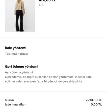 Bershka Online Alışverişte İade Ücreti Sorunu