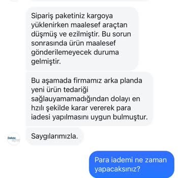 Sipariş İptali Ve Stok Sorunu Yaşadım