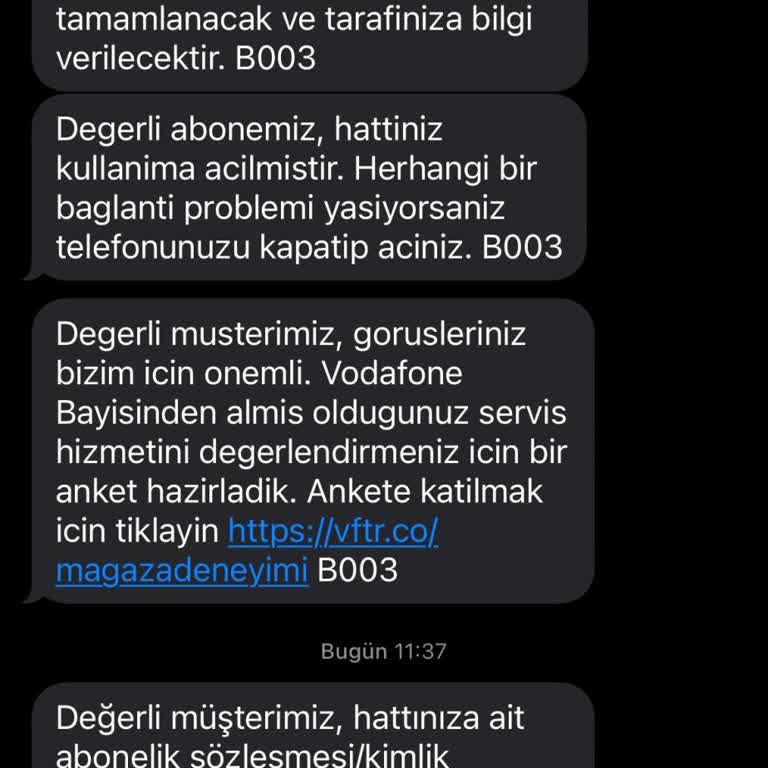 Vodafone'un Evrak Eksikliği Nedeniyle Hattım Kısıtlandı