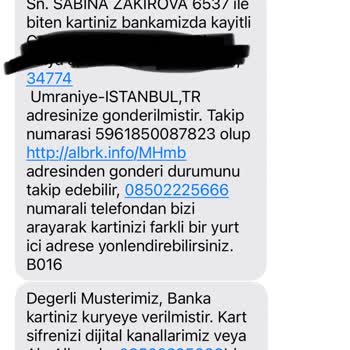 Kuryenet İle Teslim Edilmeyen Banka Kartı Sorunu