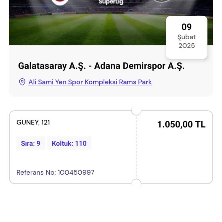 Maç İptali Nedeniyle Bilet İadesi Talebi