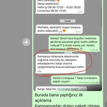 Yanıltıcı Teslimat Süreci Ve Yetersiz Müşteri Hizmetleri