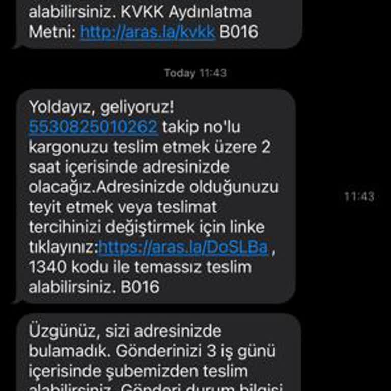 Aras Kargo Cevizlidere Şubesi İletişim Sorunu