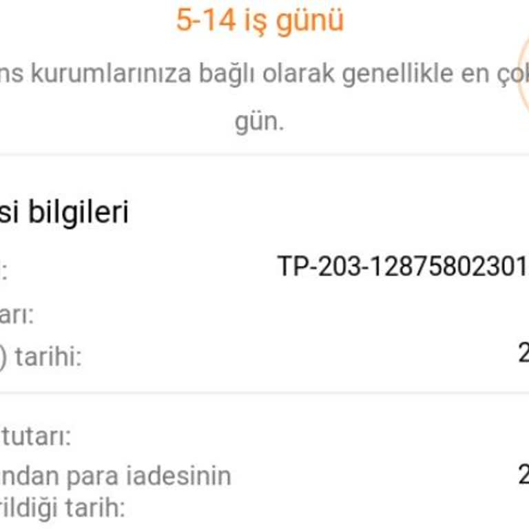 Para İadesi Ve Sipariş Güncellemeleri Sorunu