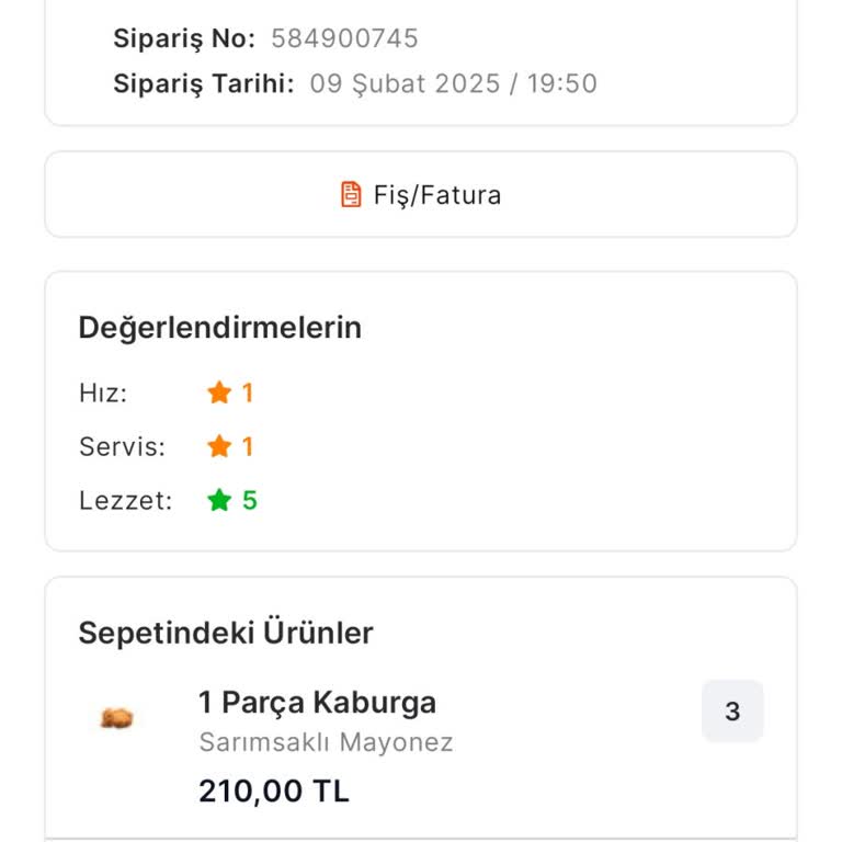 Eksik Sipariş Ve Yetersiz Müşteri Hizmeti