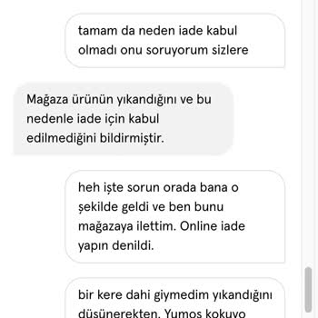 Yanlış Yıkanmış Ürün İadesinde Mağduriyet