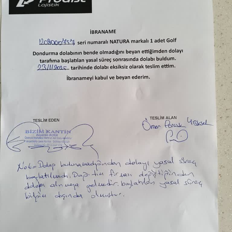 Dondurma Dolabı Anlaşmazlığı Ve İcra Şoku