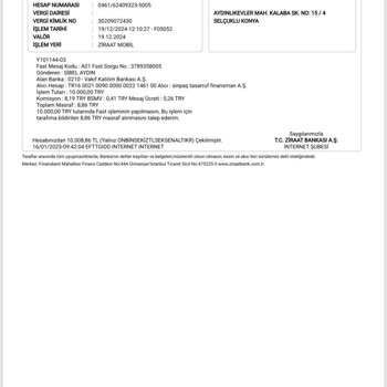 Ödeme Taksitlerinden Düşmeyen Dekontlar