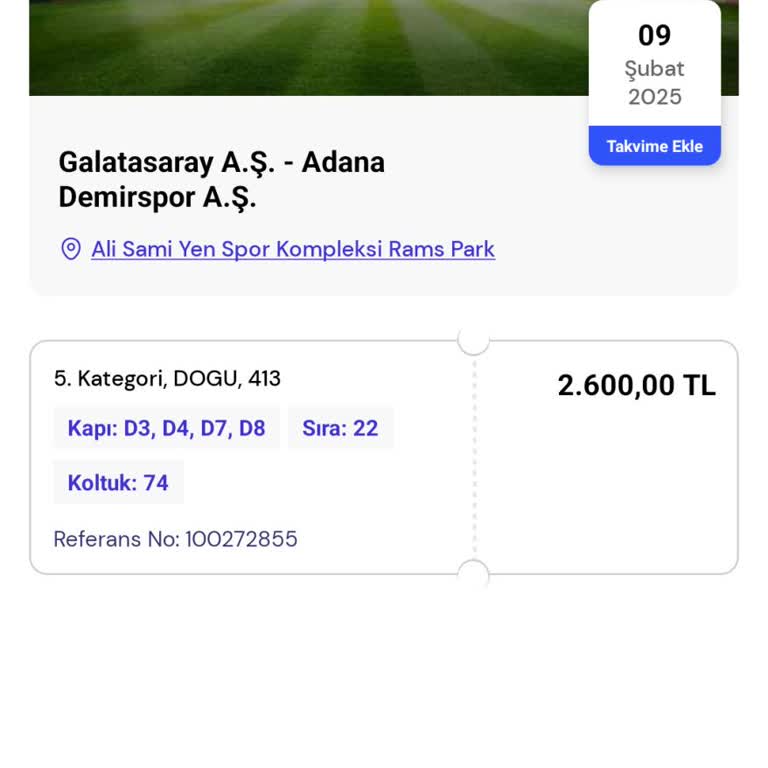 Maç İptali Nedeniyle Bilet Ücreti İadesi Talebi