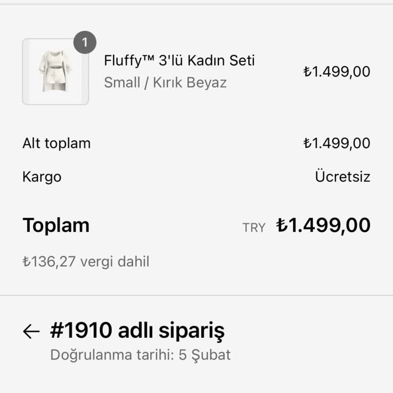 Tohiboy Ürün Ve Kargo Bilgisi Verilmedi