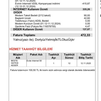 Vodafone'dan Söz Verilen Fiyatın Üzerinde Fatura Şoku