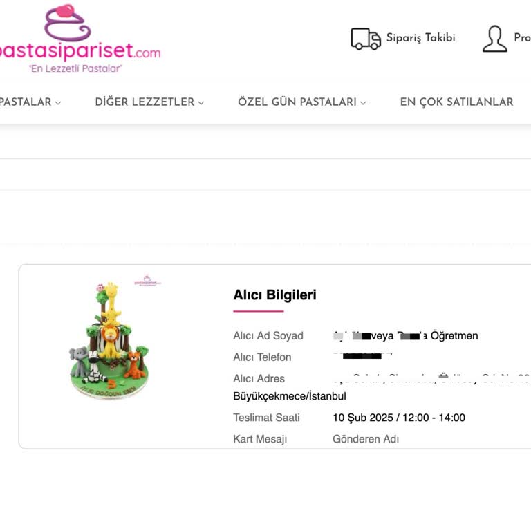 Pastasipariset.com Teslimat Gecikmesi Ve Müşteri Memnuniyetsizliği!