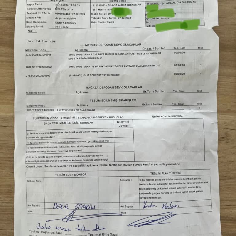 İstikbal Konyaaltı Şubesinde Eksik Teslimat Sorunu