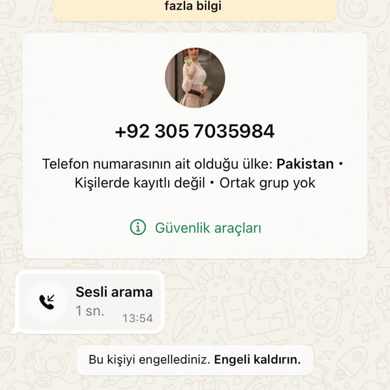 WhatsApp Üzerinden Gelen Bilinmeyen Aramalar Ve Mesajlar