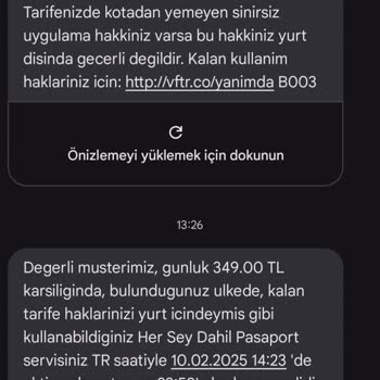 Yurt Dışı Kullanımından Kaynaklanan Fahiş Fatura Şikayeti