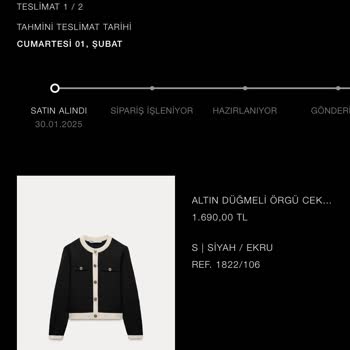 Zara Siparişimde İlerleme Yok Ve Destek Yetersiz