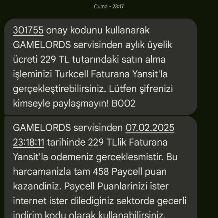Paycell Abonelik Ücreti İptal Sorunu
