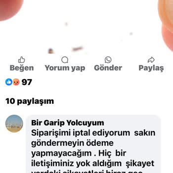 E-Ticaret Sitesinde Yaşanan İletişim Problemleri Ve Sipariş İptal Zorluğu