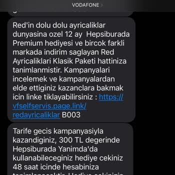 Vodafone Kampanya Vaatleri Yerine Getirilmiyor