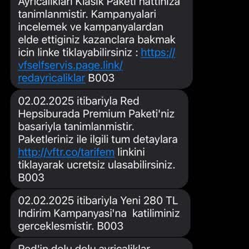 Vodafone Kampanya Vaatleri Yerine Getirilmiyor