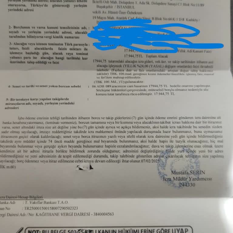 Kasko Kapsamında Yapılan Cam Değişimi Sonrası İcra Şoku