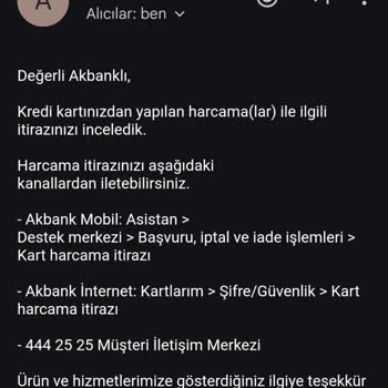 Akbank'ta Müşteri Hizmetleri Ve İade Süreci Sorunu