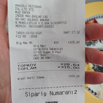 Eksik Malzemelerle Gelen Big Mac Hayal Kırıklığı