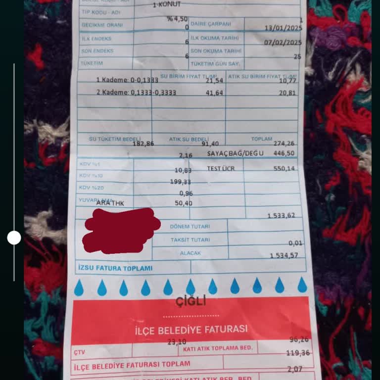 Fahiş Su Faturası Ve Gereksiz Ücretler