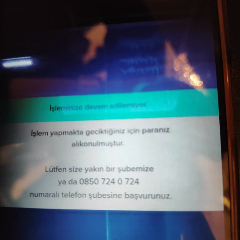 ATM'de Kalan Para Ve Dekont Sorunu