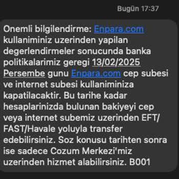 Sebepsiz Hesap Kapatma Ve Yetersiz Müşteri Hizmetleri