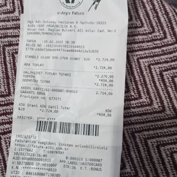 Sinbo Ürününde İade Ve Fiş Sorunu