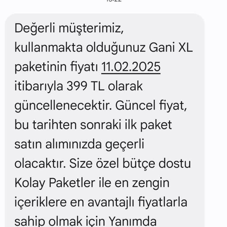 Vodafone Gani XL Tarifesinde Ani Fiyat Artışı Tepkisi