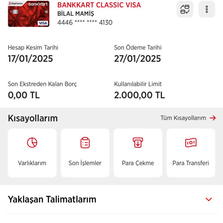 Ziraat Bankası Kredi Kartı Limit Artışı Sorunu