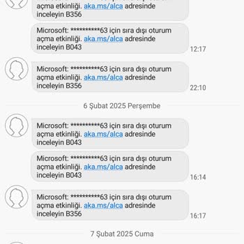 Microsoft Hesabımdan Gelen Bitmeyen Mesajlar