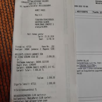 Cihaz Koruma Paketi İle Alınan Süpürge İçin Değişim Talebi