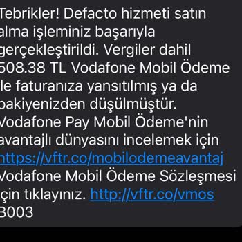 Vodafone Mobil Ödeme İle Yanlış Ücretlendirme Sorunu