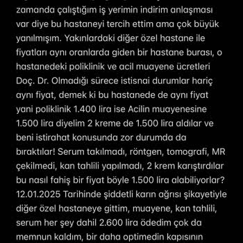 Acil Serviste Yüksek Ücret Ve Yetersiz Hizmet Şoku