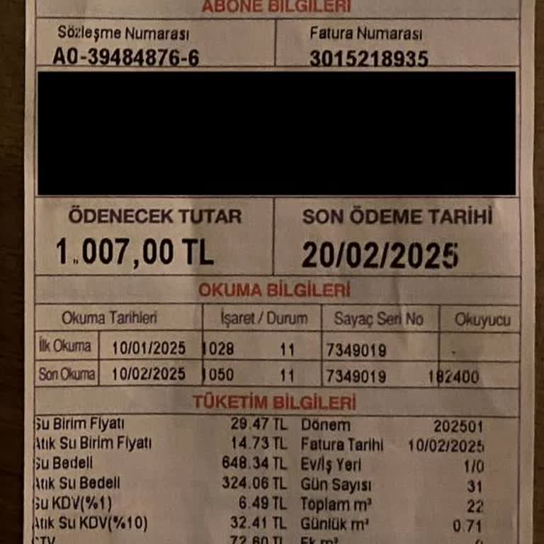Beklenmedik Su Faturası Şoku: Sayaç Kontrolü Talebi