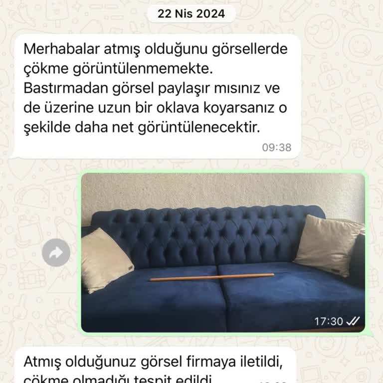Koltuk Takımında Çökme Sorunu Ve Yetersiz Müşteri Hizmeti