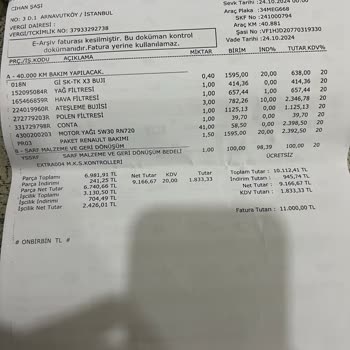 Servis Bakımında Eksiklik Ve Yanıltıcı Bilgilendirme