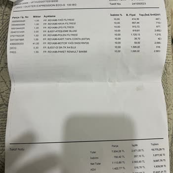 Servis Bakımında Eksiklik Ve Yanıltıcı Bilgilendirme