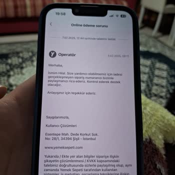 Yemek Sepeti Sipariş Teslimatı Sorunu Ve İletişim Eksikliği