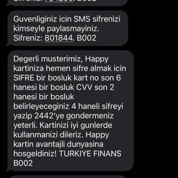 Kredi Kartı Onayı Ve Yanıltıcı SMS Sorunu