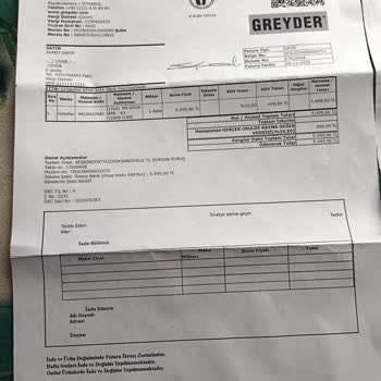 Greyder Ayakkabı Değişim Sorunu