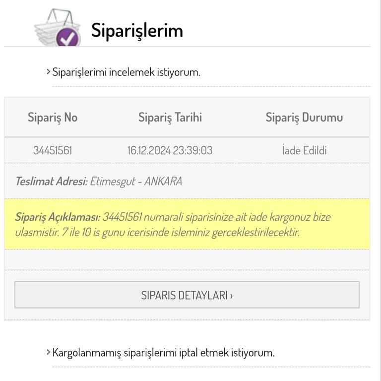 İade Sürecinde Yaşanan Sorunlar
