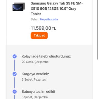 İade Edilen Tabletin Para İadesi Yapılmadı