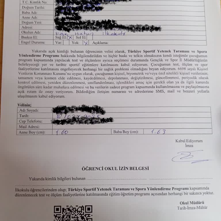 Zorunlu Spor Taraması Ve Velilerin Onayı