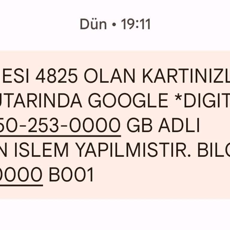 İzinsiz Kredi Kartı İşlemi